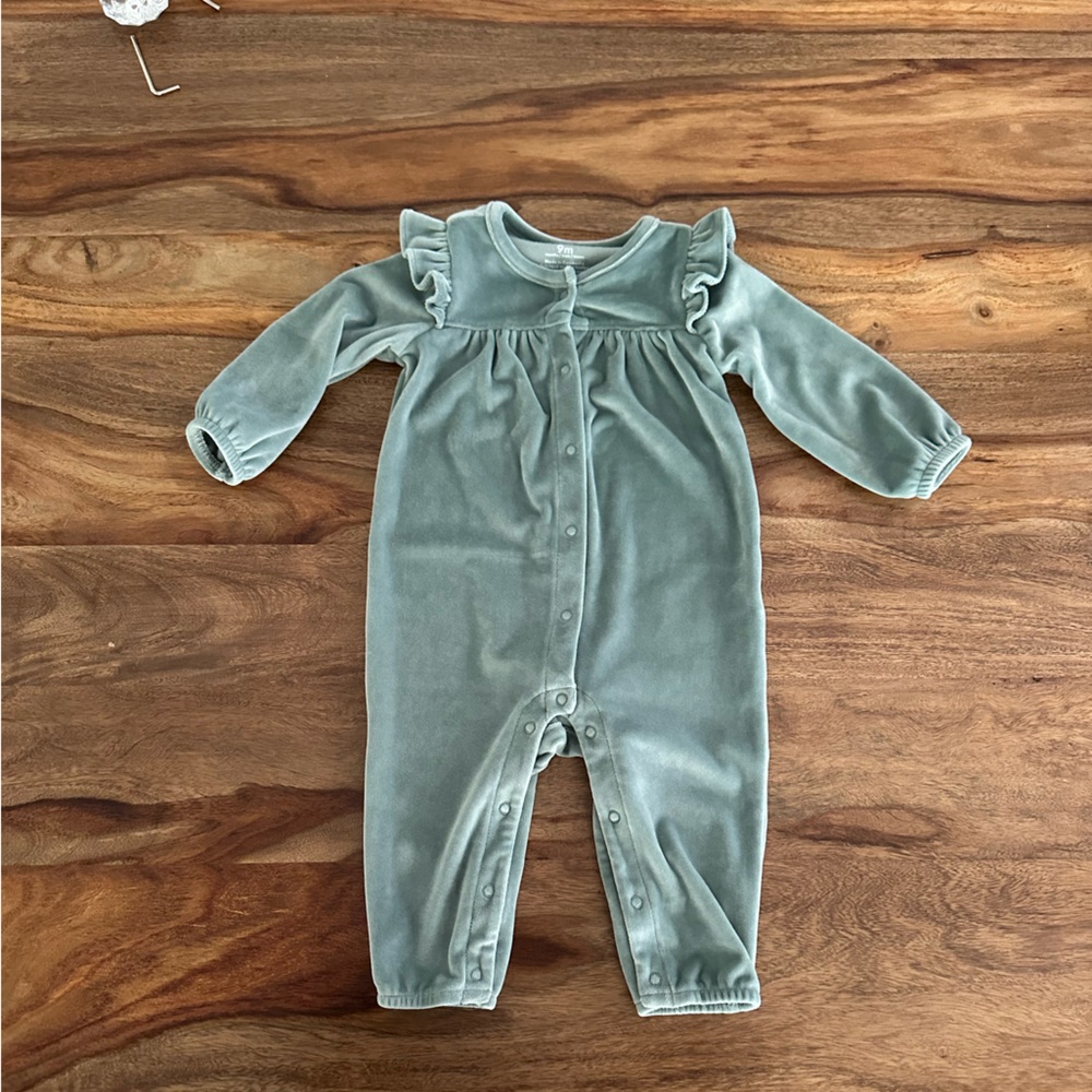 Carter’s Blue Velour Jumpsuit